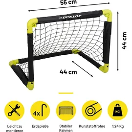 Dunlop Fußballtor Schwarz/Gelb 50 x 44 x 44 cm