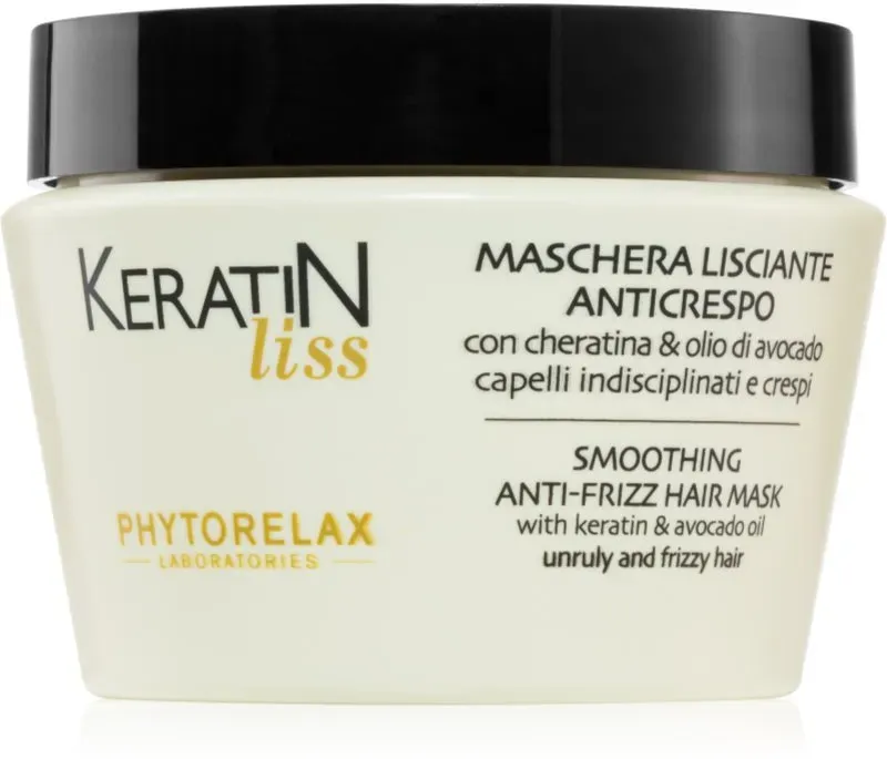 Phytorelax Laboratories Keratin Liss glättende Maske für ungezähmtes Haar 250 ml