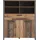 Forte Highboard 106 x 125,4 x 41,4 cm Beige / Braun / Grau