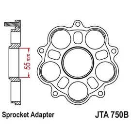 JT Sprockets JTA750B Kettenrad Black