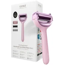geske | SmartAppGuidedTM MicroNeedle Face & Body Roller | 9 in 1 | Derma Roller | mit Rosenquartz- & Kühlaufsatz | Elektrisches Microneedling-Gerät | Nadelroller | Beauty Roller für Gesicht und Körper