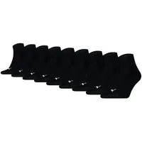Puma Socken, 9er Pack Stretch-Quarter Plain ECOM 9P, SCHWARZ|SCHWARZ