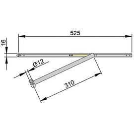 ATHMER Türöffnungsbegrenzer Porti f.Türblatt-B.610-719mm Holz-und Metallzargen 120Grad