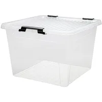 Dynamic24 Aufbewahrungsbox 26L Deckel Kunststoffbox Stapelbox Lager Regal Box