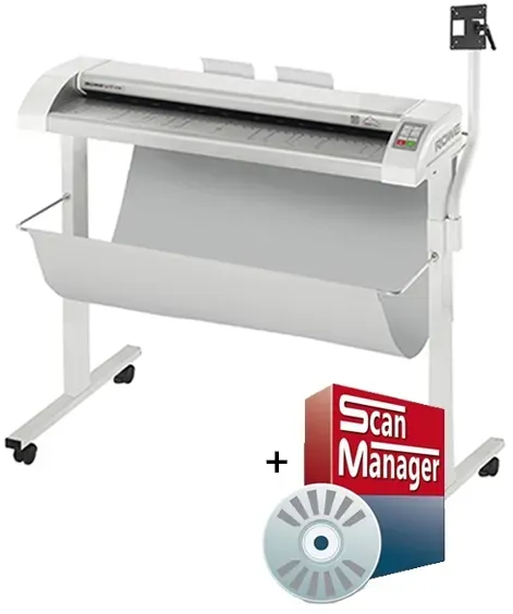 ROWE Scan 450i - 44 Zoll 112cm Großformatscanner DIN A0 A0+ Scanner Floorstand ScanManager LT Touchscreen Holder Business Profi 450 CAD Pläne Zeichnungen Digitalisieren - 100 € Gutschein, Installationsservice