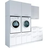 laundreezy Mehrzweckschrank-Set 238 x 68 x 238 cm Weiß