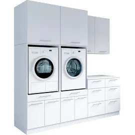 laundreezy Mehrzweckschrank-Set 238 x 68 x 238 cm Weiß