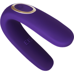 Paarvibrator Classic 2 aus Silikon, 8,5 cm, aubergine | rosegold