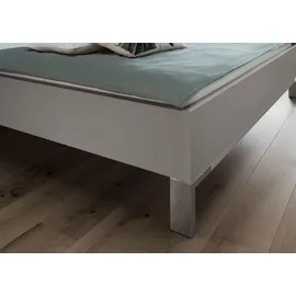 Wiemann »Monaco, 4-fache Liegehöhenverstellung« mit stilvollem Holzkopfteil, Made in Germany grau