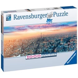 Ravensburger Puzzle Paris im Morgenglanz 1000 Teile Panorama Puzzle, Puzzleteile bunt