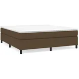 vidaXL Boxspringbett mit Matratze Dunkelbraun 180x200 cm Stoff