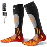 Vevor Beheizte Socken, Größe S, 5000 mAh Akku Wiederaufladbare Heizsocken mit 4 Heizstufen & APP-Steuerung, Fußwärmer für Outdoor, Angeln, Camping, Skifahren, Wandern, Unisex