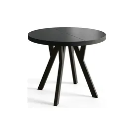 alpi meble Esstisch ausziehbar Ove - Schwarz, Ø: 80