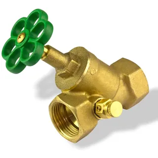 PUTEUS Messing Absperrventil DN15 1/2 Zoll Absperrhahn Schrägsitzventil