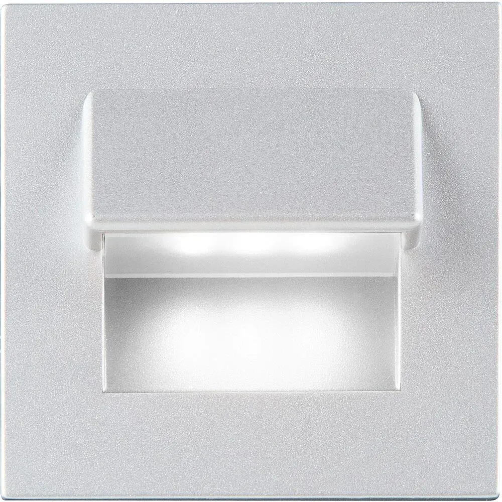 Wandeinbauleuchte Life LV/AL/BI 12V, Aluminium, 70x70x33mm Evenes