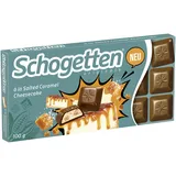 Schogetten Salted Caramel Cheesecake I 100 g Schokoladentafel I Vollmilchschokolade I praktisch einzeln portioniert