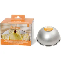 Decora 0062953 3ER-Pack BACKFORM HALBKUGEL AUS ELOXIERTEM Aluminium Ø10XH5,2CM