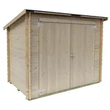 Twig Gerätehaus Matera  (Außenmaß inkl. Dachüberstand  (B x T): 130 x 138 cm, Holz, Natur)