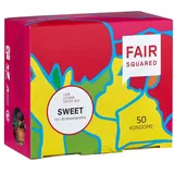 Fair Squared «Sweet» Kondome – Vegane Kondome, 50 Stück, mit Erdbeeraroma (50 Kondome) 50 St