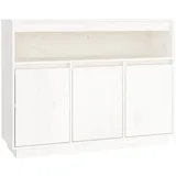 vidaXL Sideboard Weiß 104,5x34x80 cm Massivholz Kiefer