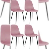 CLP Esszimmerstuhl Maryam Samt rosa 4er Set