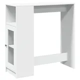 vidaXL Bartisch mit Regal 101 x 40 x 103,5 cm Weiß