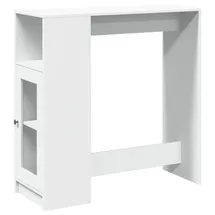 vidaXL Bartisch mit Regal 101 x 40 x 103,5 cm Weiß