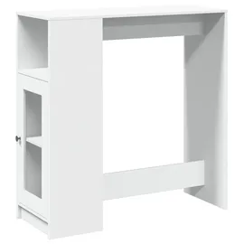 vidaXL Bartisch mit Regal 101 x 40 x 103,5 cm Weiß