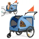 SEPNINE Fahrradhundeanhänger 2-in-1 XXL Hunde-Fahrradanhänger, faltbar, bis 40kg