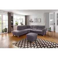 Home Affaire Ecksofa »Soleo L-Form«, komfortabel durch Trapezecke mit Relaxfunktion, auch mit Bettfunktion grau