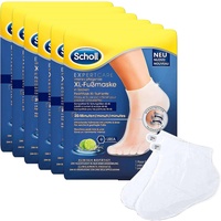 Scholl EC intensiv pflegende Fußmaske Limette&Urea Bundle – Feuchtigkeitsspendende Pflege – 6 x 1 Paar Einwegsocken