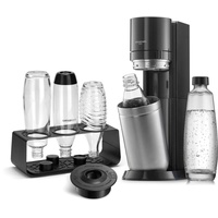 SodaStream Wassersprudler »DUO« Upgrade + Zubehör, (5-tlg), 1x Wassersprudler DUO Umsteiger (Titan) ohne CO2-Zylinder schwarz