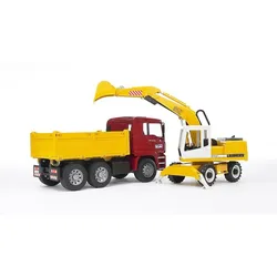 Bruder 02751 - MAN TGA Kipp-LKW und Liebherr Schaufelbagger