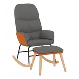 vidaXL Schaukelsessel mit Hocker 0 x 0 x 0 cm Hellgrau