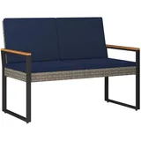 vidaXL Gartenbank 107 x 61 x 80 cm Grau/Marineblau