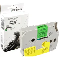 Ampertec P-Touch Band kompatibel zu TZe-721 schwarz auf grün
