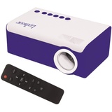 Lexibook PRJ150 Mini HD Videoprojektor, Heimkino, eingebauter Lautsprecher, Fernbedienung inklusive, HDMI/USB/AV/Micro SD-Konnektivität, blau/weiß