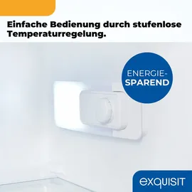 Exquisit KGC5270-45-040E Kühl-Gefrierkombination (206 l, 1469 mm hoch, Weiß)