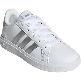 Adidas Grand Court Lifestyle Tennis Lace-Up Kids Cloud White / Matte Silver / Matte Silver 33 1/2