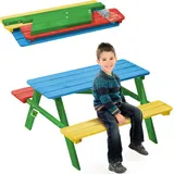 Kadax - Gartenbank Holzbank Für Kinder Mit Tisch Für Den Garten