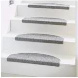 Andiamo Stufenmatte »Saragossa, Made in Netherlands«, halbrund, 6,5 mm Höhe, meliert, selbstklebend, strapazierfähig, 15 Stück in einem Set grau
