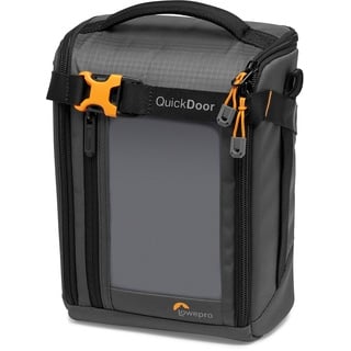 Lowepro GearUp Creator Box Large II, Tasche für Spiegellose und DSLR-Kameras, Kameratasche mit QuickDoor-Zugang, Hergestellt aus Recyclingmaterial, Orange Gepolsterte Innenfächer, Grau