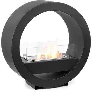 Moritz Ethanol Kamin Standkamin 64 x 63 x 25 cm schwarz I 1,5 Liter Brenner I Bioethanol Kamin I Bio Ethanol Kaminofen Indoor Outdoor I Innen Außen