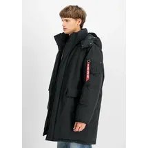 Alpha Industries Parka ALPHA INDUSTRIES "Puffer Parka", Herren, Gr. XXL, schwarz, Obermaterial: 60% Baumwolle, 40% Nylon, unifarben, regular fit normal, Jacken Parka