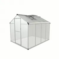 Aluminium Gewächshaus für den Garten 4,5m2 inklusive 242 x 190cm Fundament vielseitig nutzbar als Treibhaus,Frühbeet Aufzucht,Tomatenhaus und Pflanzenhaus