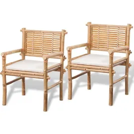 vidaXL Bambus Set 3-tlg. natur inkl. Auflagen