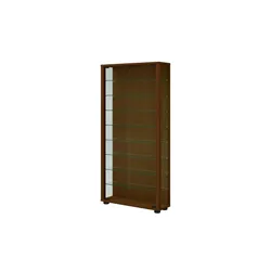 Vitrine   , holzfarben , Maße (cm): B: 59 H: 113