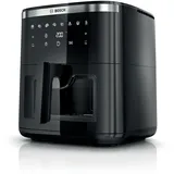 Bosch Heißluftfritteuse Serie 6, MAF671B0, 7,2 L Fassungsvermögen, 7 voreingestellte Programme, beleuchtetes Sichtfenster, bis zu 65% schnelleres Kochen, Schwarz
