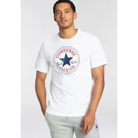Converse T-Shirt Unisex Go To All Star Patch 10025459-A03 Weiß Standard Fit L