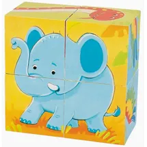 GoKi 57434 - Würfelpuzzle Wilde Tiere